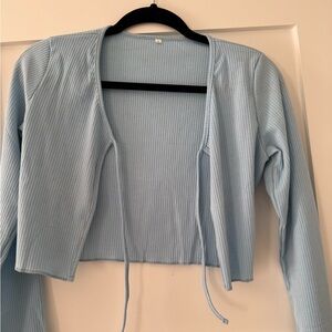 Baby Blue Front Tie Top